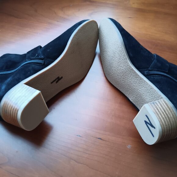 Women's Jack Rogers Black Suede with Braided Leather Buckle Ankle Boot - Picture 7 of 8